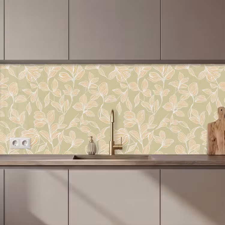 Organisch - Subtiel - Groen keuken achterwand 2 middel 871 zz_3dshopping