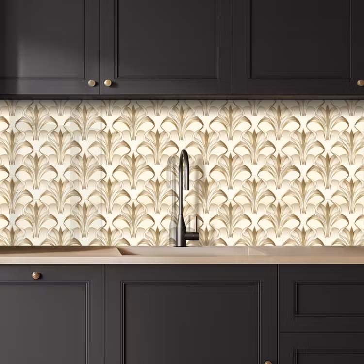 Ornament - Barok - Goud keuken achterwand 2 middel 871 -sfeer1