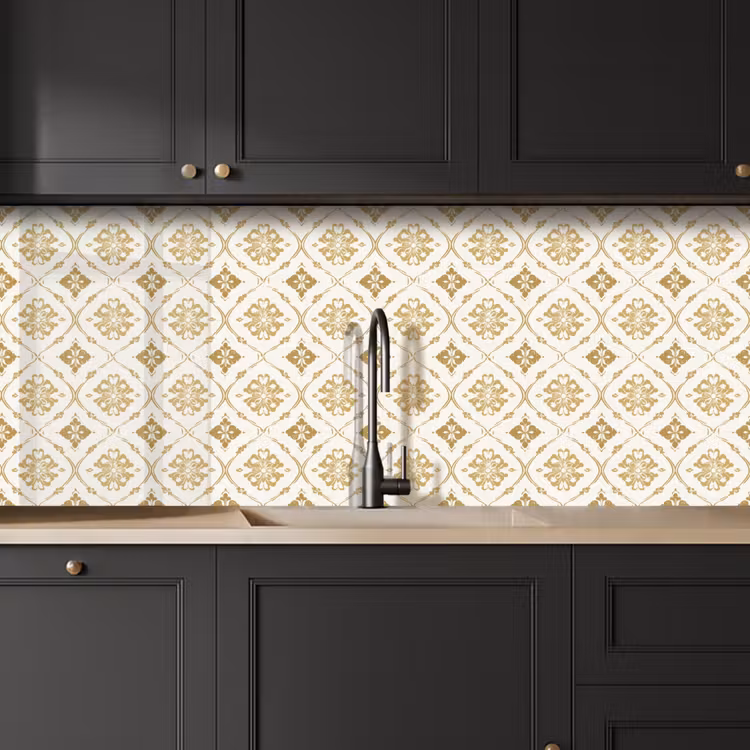 Ornament - Klassiek - Goud keuken achterwand 2 middel 871 -sfeer1