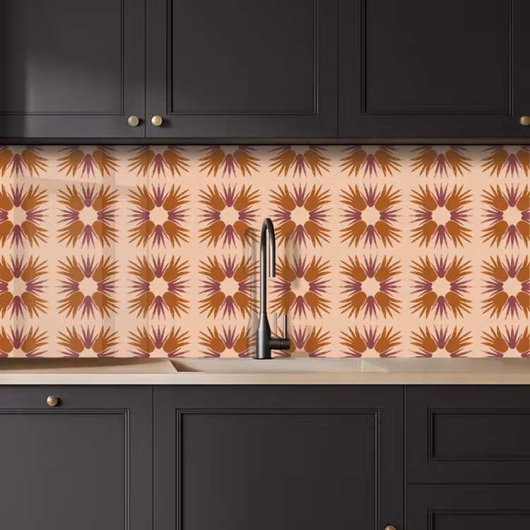 Ornament - Patroon - Oker keuken achterwand 2 middel 871 -sfeer1