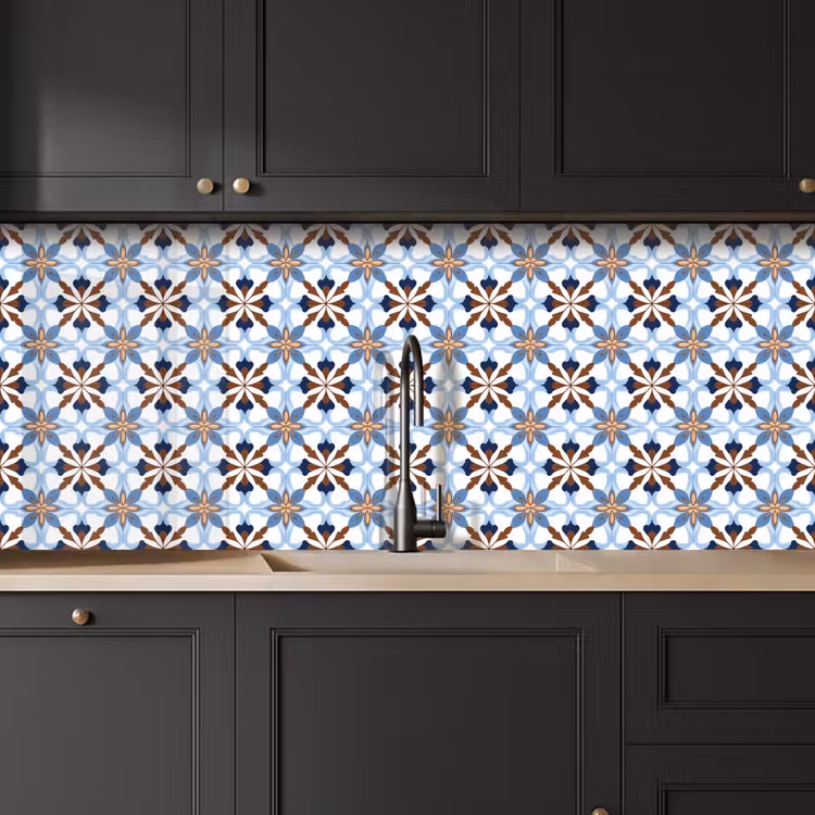 Ornament - Tegel - Kleurrijk keuken achterwand 2 middel 871 -sfeer1