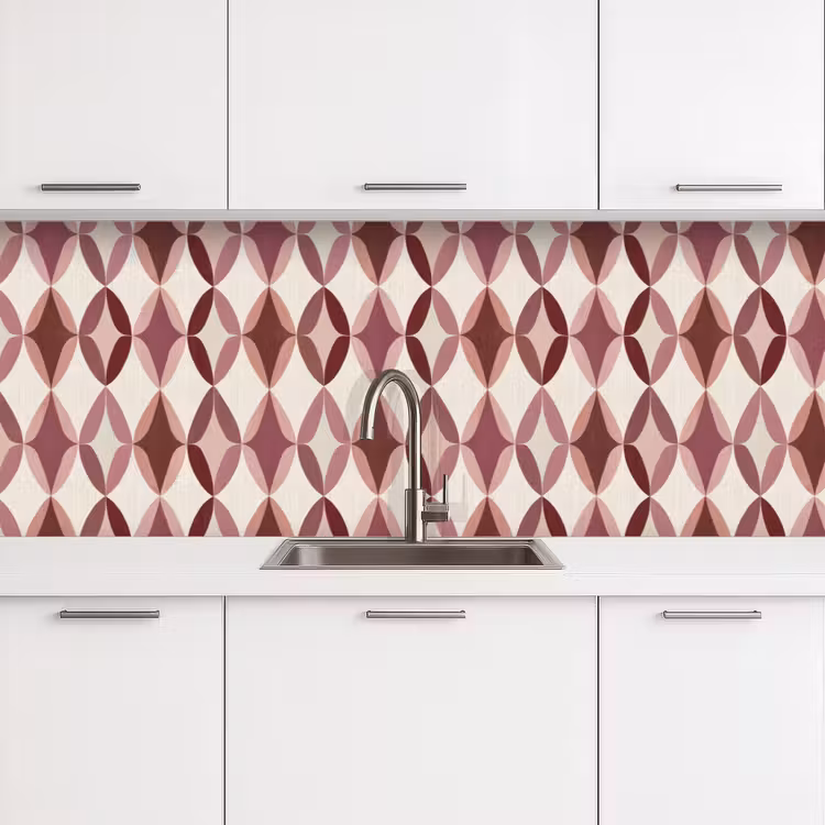 Ovaal - Textuur - Roze keuken achterwand 2 groot 857 -3d
