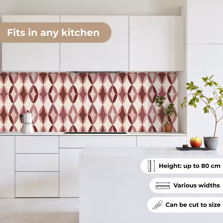 Ovaal - Textuur - Roze keuken achterwand 2 groot 857 -sfeer4_UK