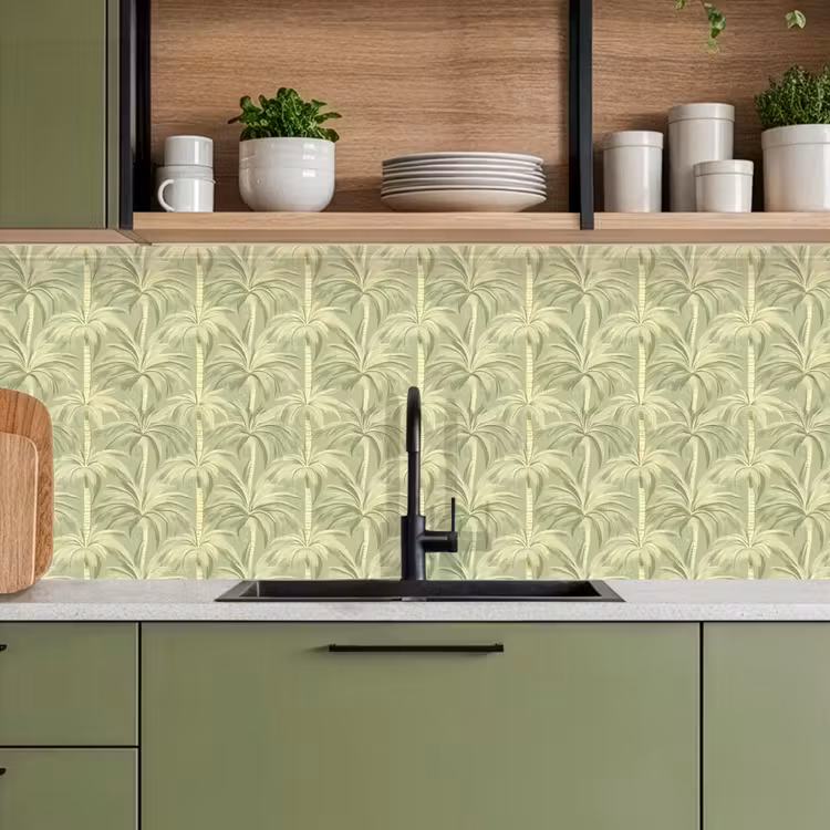 Palmwoud - Tropisch - Groen keuken achterwand 2 middel 871 -sfeer3