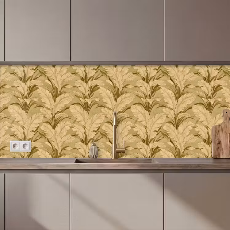 Palmbladeren - Klassiek - Groen keuken achterwand 2 middel 871 zz_3dshopping