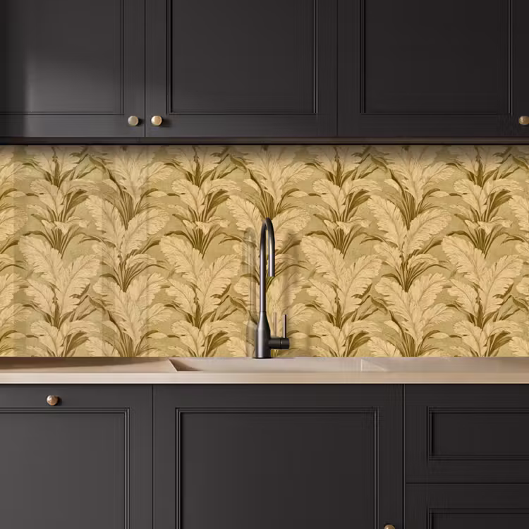 Palmbladeren - Klassiek - Groen keuken achterwand 2 middel 871 -sfeer1