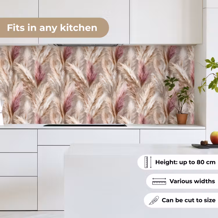 Pampasgras - Pluizig - Kleurrijk keuken achterwand 2 middel 871 -sfeer4_UK