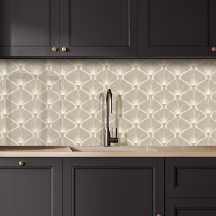 Paneel - Ginkgo - Zand keuken achterwand 2 middel 871 -sfeer1