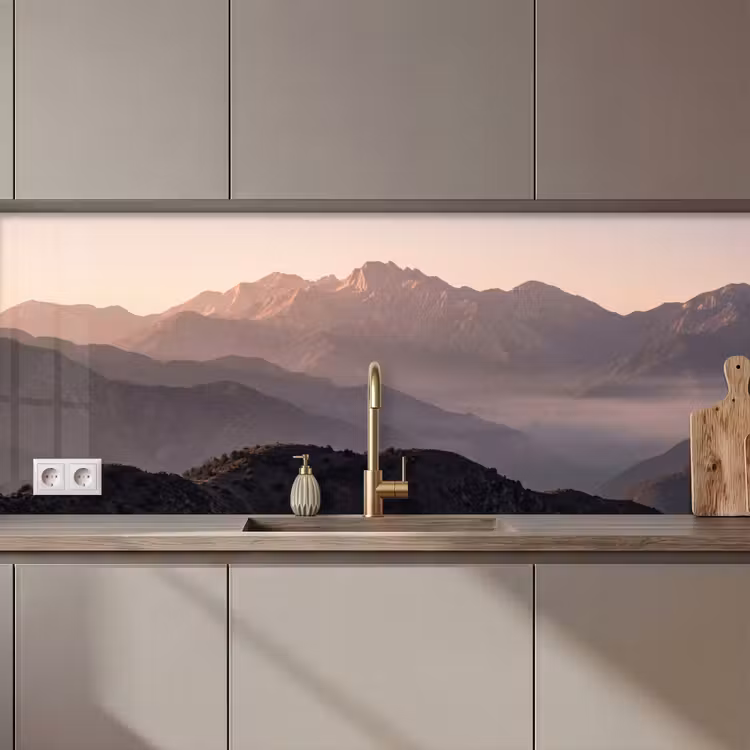 Panorama - Landschap - Bergen keuken achterwand 2 middel zz_3dshopping