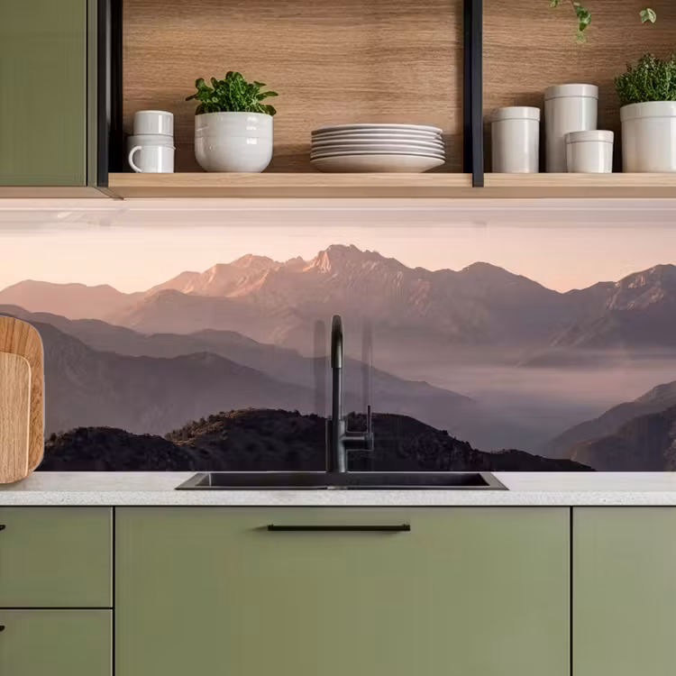 Panorama - Landschap - Bergen keuken achterwand 2 middel -sfeer3