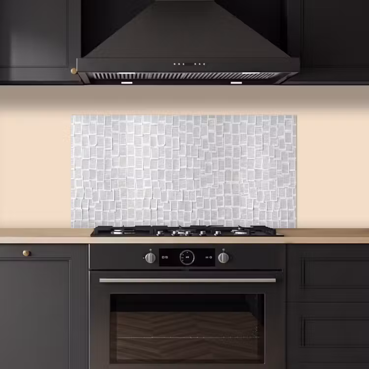 Papier - Overlappend - Textuur - Modern - Wit keuken achterwand spatscherm middel -sfeer1