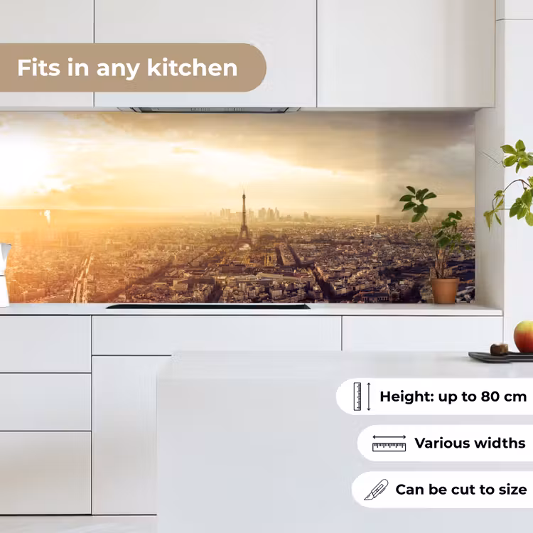 Parijs - Skyline - Zonsondergang - Steden keuken achterwand 2 middel -sfeer4_UK