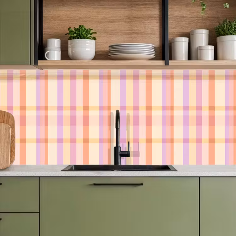 Pastel - uitpatroon - Geometrisch keuken achterwand 2 middel 871 -sfeer3