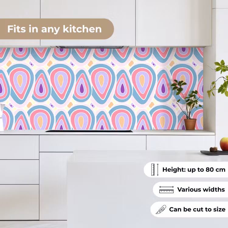 Patroon - Agaat - Retro - Paars keuken achterwand 2 middel 871 -sfeer4_UK
