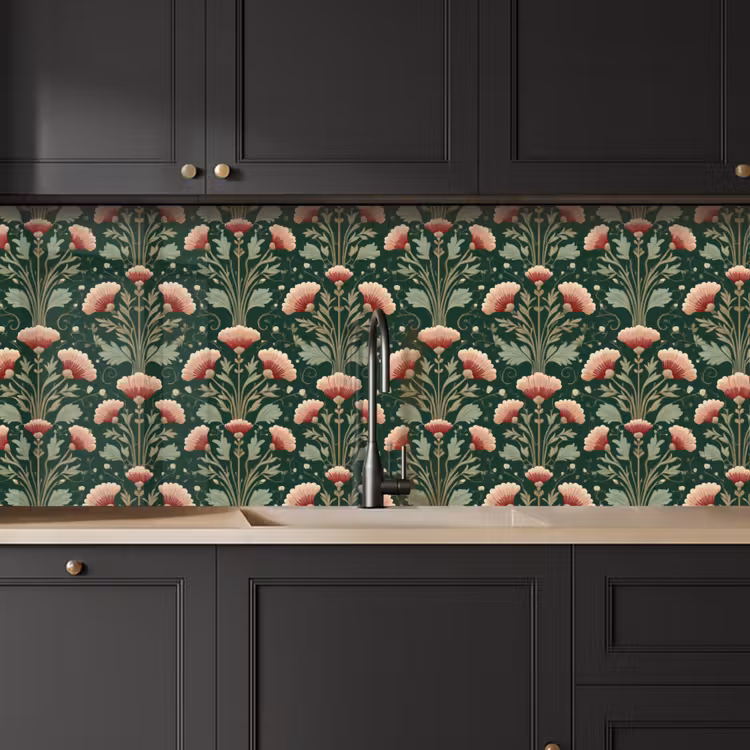 Patroon - Botanisch - Kleurrijk keuken achterwand 2 middel 871 -sfeer1