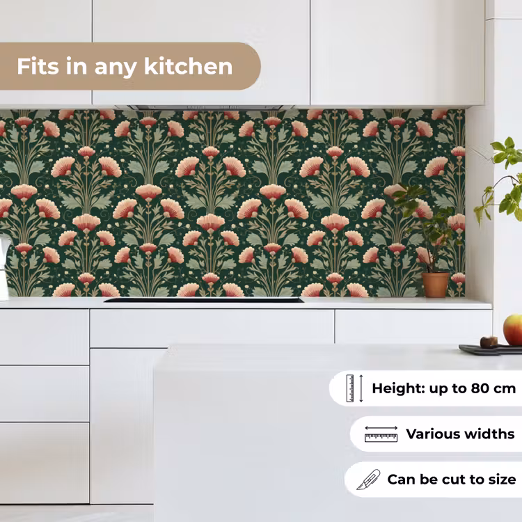 Patroon - Botanisch - Kleurrijk keuken achterwand 2 middel 871 -sfeer4_UK