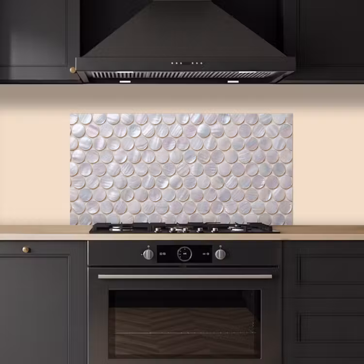 Patroon - Cirkels - Abstract - Modern - Wit keuken achterwand spatscherm middel -sfeer1