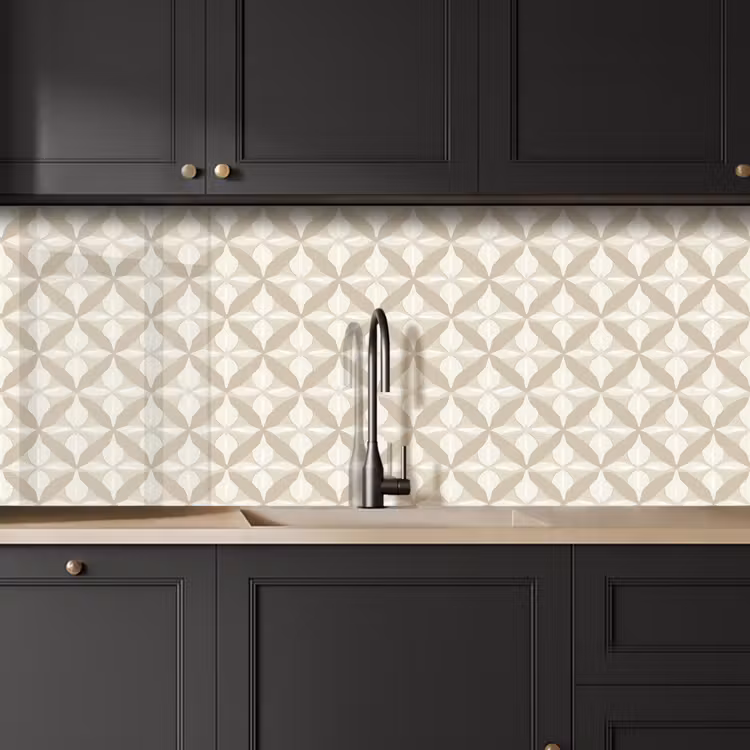 Patroon - Klassiek - Beige keuken achterwand 2 middel 871 -sfeer1