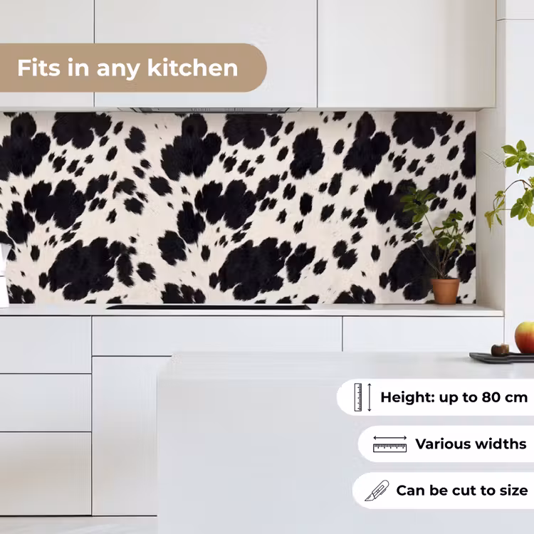 Patroon - Vacht - Zwart - Wit keuken achterwand 2 middel -sfeer4_UK