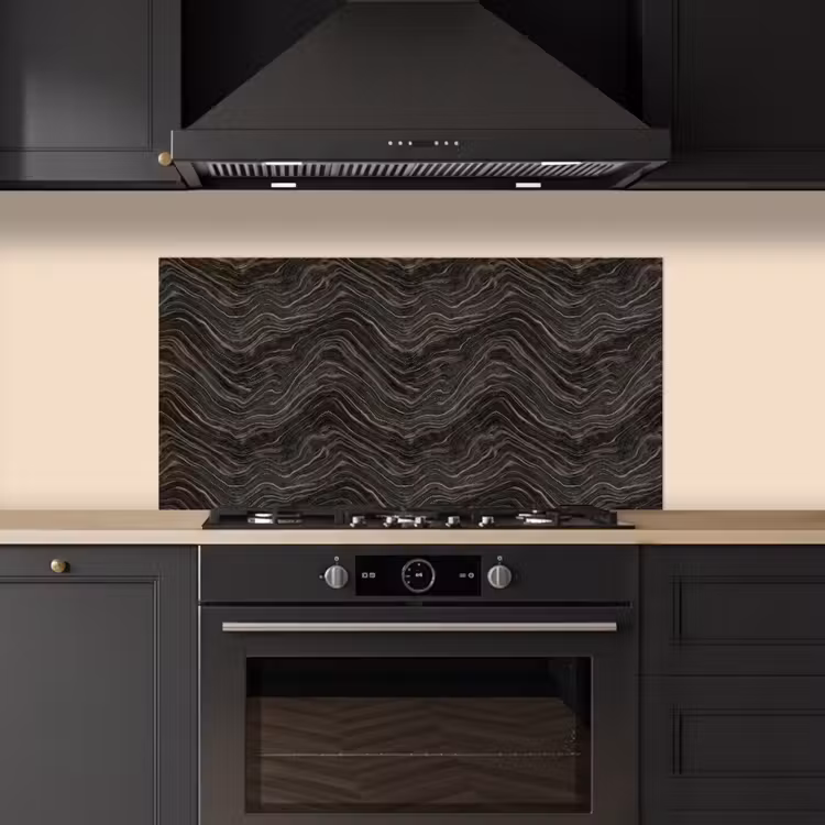 Patroon - Contrast - Antraciet keuken achterwand spatscherm middel 899 -sfeer1