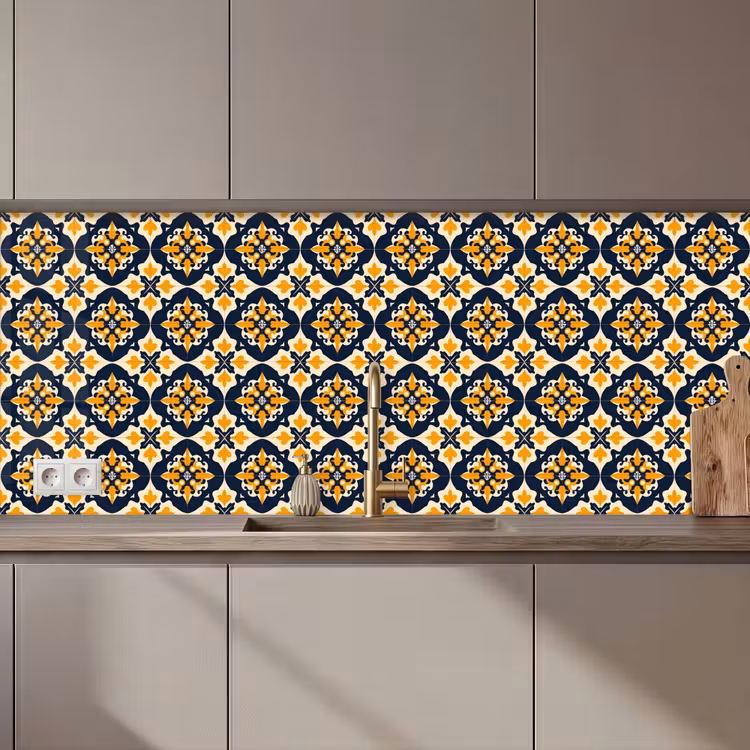 Patroon - Siertegel - Kleurrijk keuken achterwand 2 middel 871 zz_3dshopping