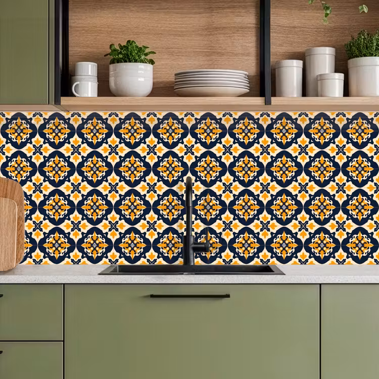 Patroon - Siertegel - Kleurrijk keuken achterwand 2 middel 871 -sfeer3
