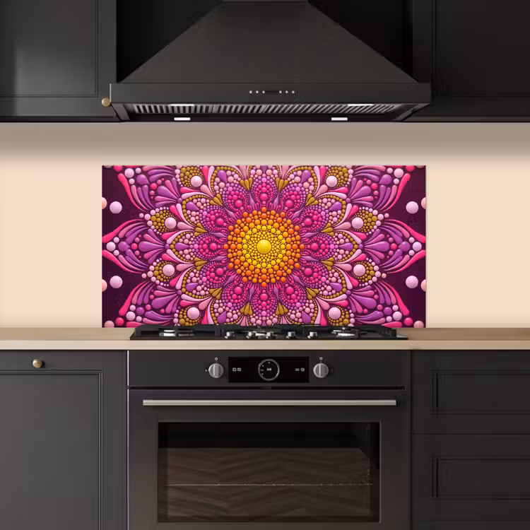 Patroon - Stippen - Abstract - Kleurrijk keuken achterwand spatscherm middel -sfeer1