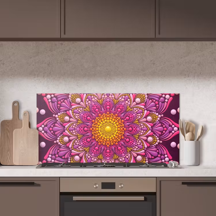 Patroon - Stippen - Abstract - Kleurrijk keuken achterwand spatscherm middel -sfeer2