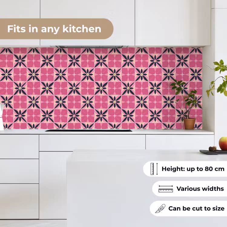 Patroon - Bloemmotief - Meerkleurig keuken achterwand 2 middel 871 -sfeer4_UK