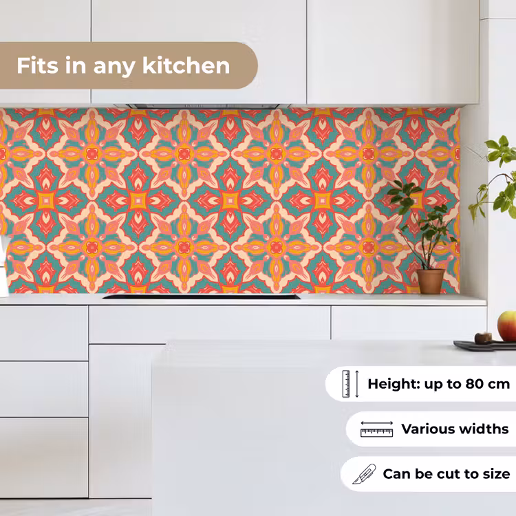 Patroon - Hippie - Oranje keuken achterwand 2 middel 871 -sfeer4_UK