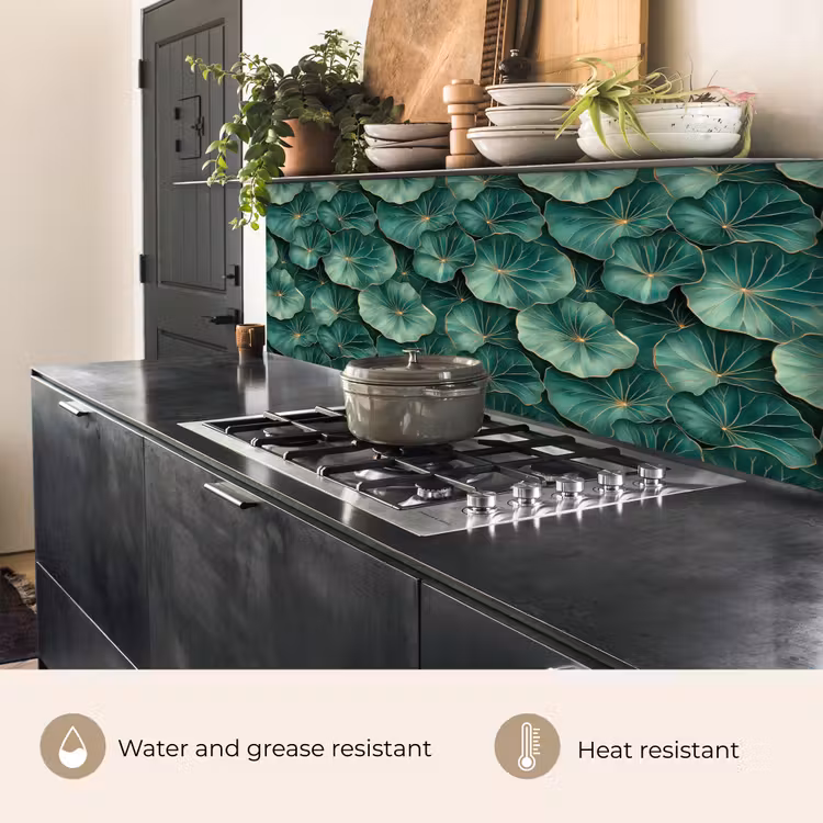 Patroon - Bladeren - Groen keuken achterwand 2 groot 857 -usp_EN
