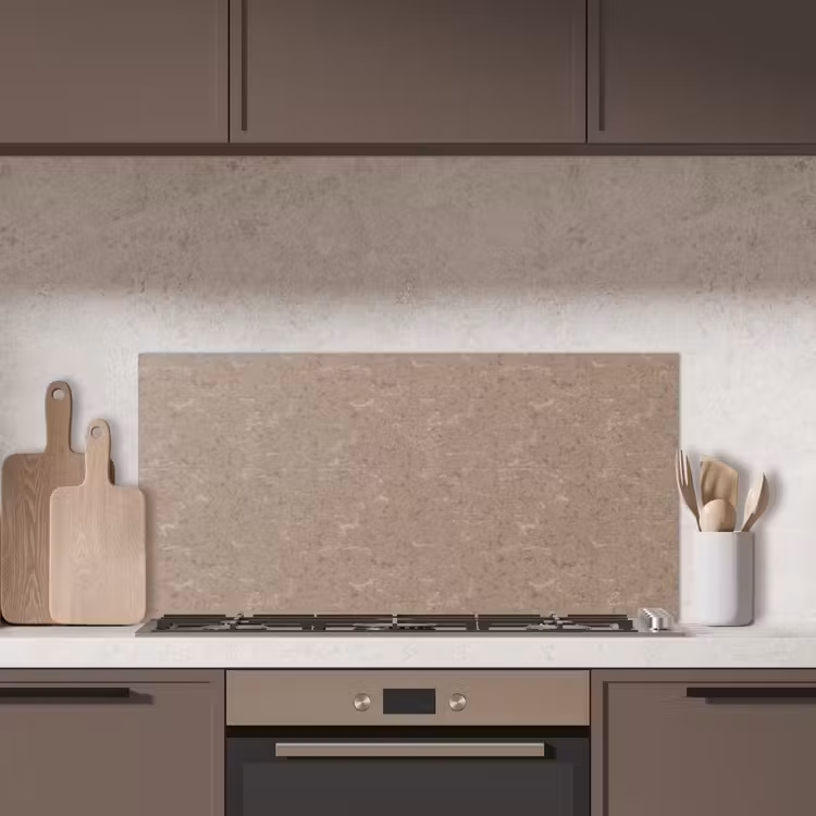 Patroon - Kalksteen - Beige keuken achterwand spatscherm middel 899 -sfeer2
