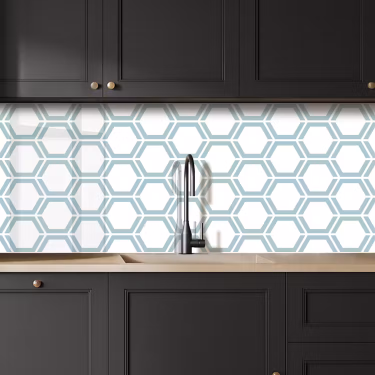 Patroon - Lijn - Design - Hexagon keuken achterwand 2 middel 871 -sfeer1