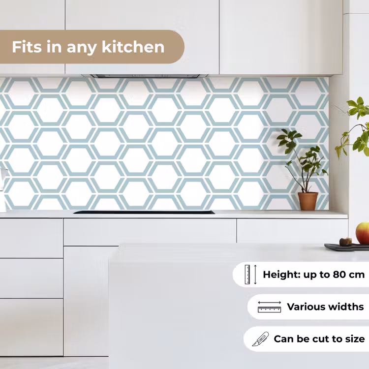 Patroon - Lijn - Design - Hexagon keuken achterwand 2 middel 871 -sfeer4_UK