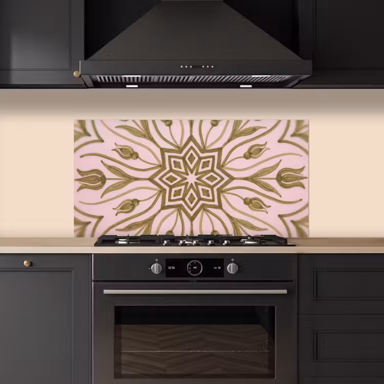 Patroon - Mandala - Decoratie - Abstract - Groen keuken achterwand spatscherm middel -sfeer1