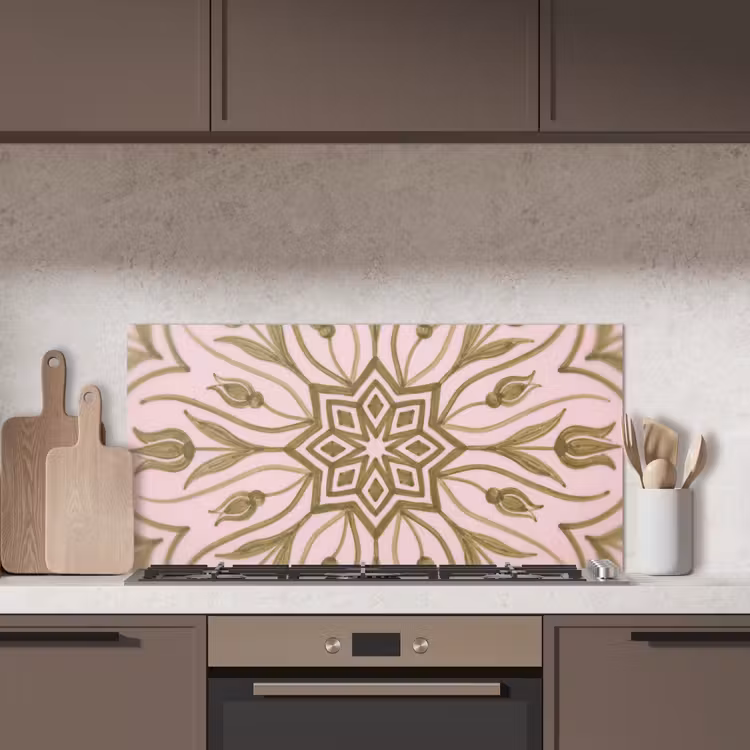 Patroon - Mandala - Decoratie - Abstract - Groen keuken achterwand spatscherm middel -sfeer2