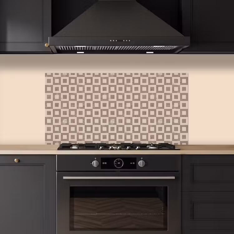 Patroon - Marmer - Beige keuken achterwand spatscherm middel 899 -sfeer1