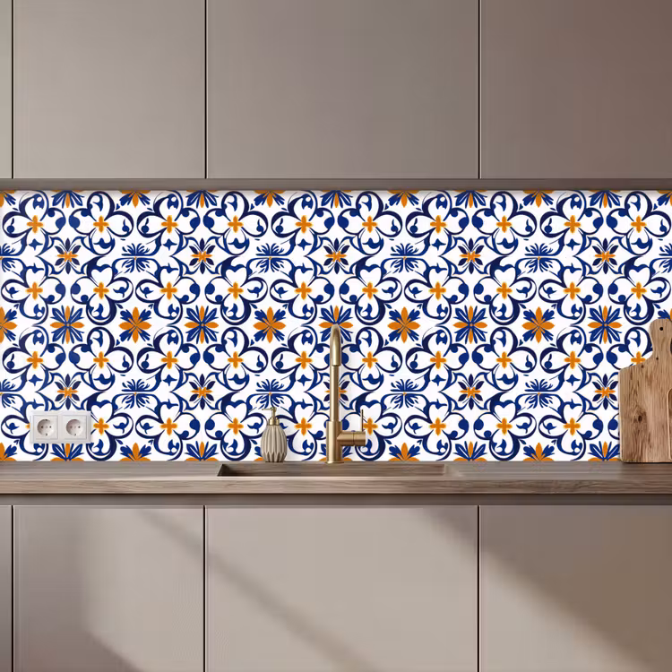 Patroon - Modern - Kleurrijk keuken achterwand 2 middel 871 zz_3dshopping