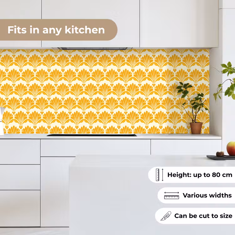 Patroon - Motief - Geel keuken achterwand 2 middel 871 -sfeer4_UK