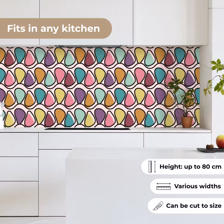 Patroon - Ovaal - Pastel keuken achterwand 2 middel 871 -sfeer4_UK