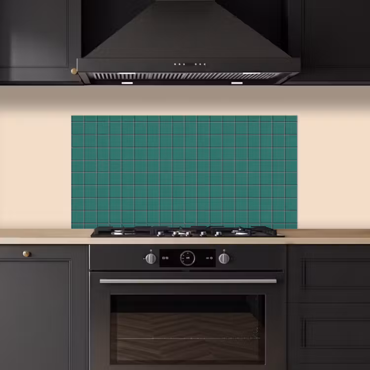 Patroon - Patroon - Smaragd keuken achterwand spatscherm middel 899 -sfeer1