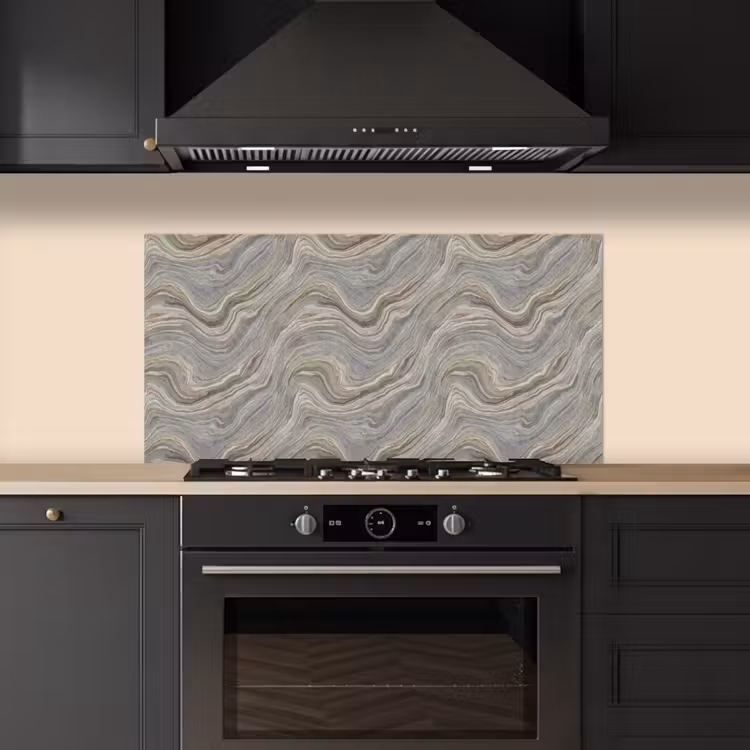 Patroon - Sereen - Paars - Groen keuken achterwand spatscherm middel 899 -sfeer1