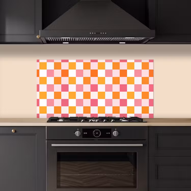 Patroon - Vierkant - Roze keuken achterwand spatscherm middel 899 -sfeer1