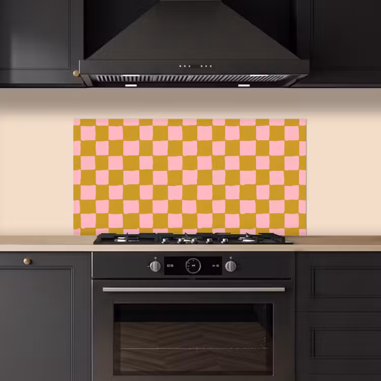 Patroon - Vierkant - Roze keuken achterwand spatscherm middel 899 -sfeer1