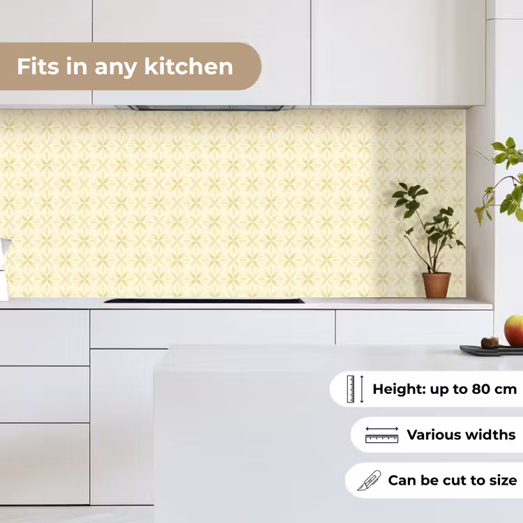Patroon - Subtiel - Geel keuken achterwand 2 middel 871 -sfeer4_UK