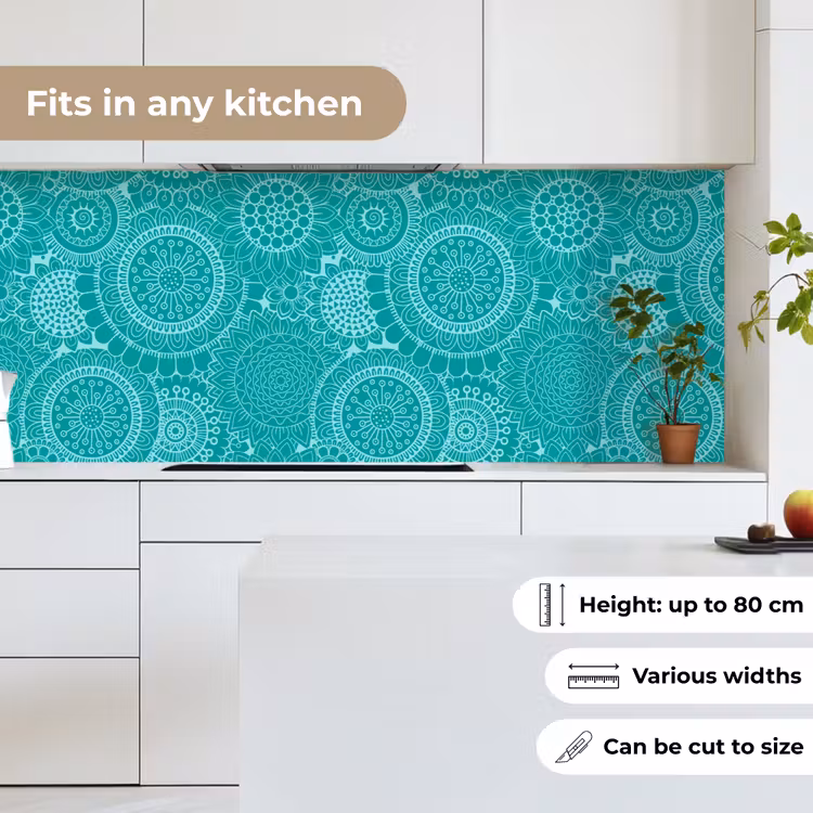 Patroon - Zonnebloemen - Mandala keuken achterwand 2 middel 871 -sfeer4_UK