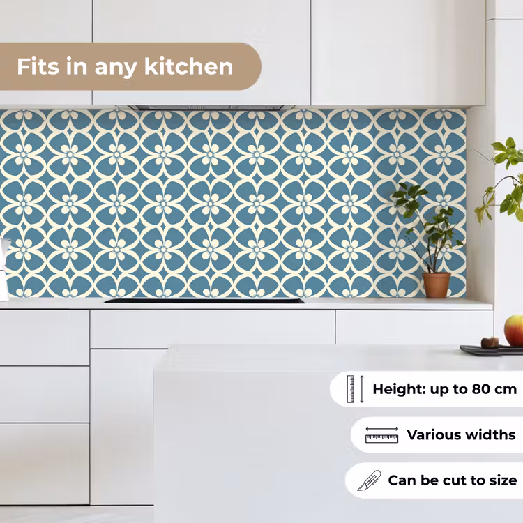 Patroon - Symmetrisch - Blauw keuken achterwand 2 middel 871 -sfeer4_UK