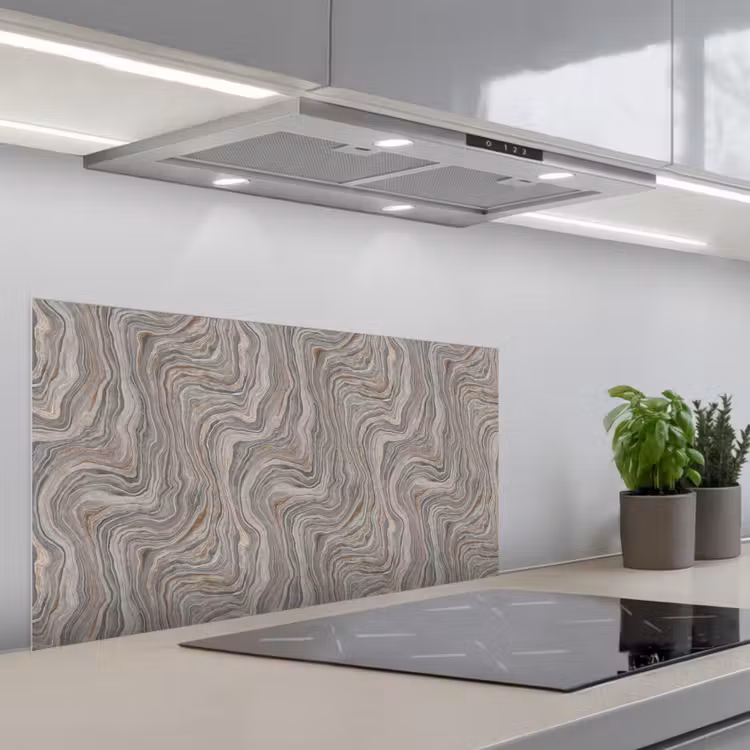 Patroon - Textuur - Grijs keuken achterwand spatscherm middel 899 -3d_schuin