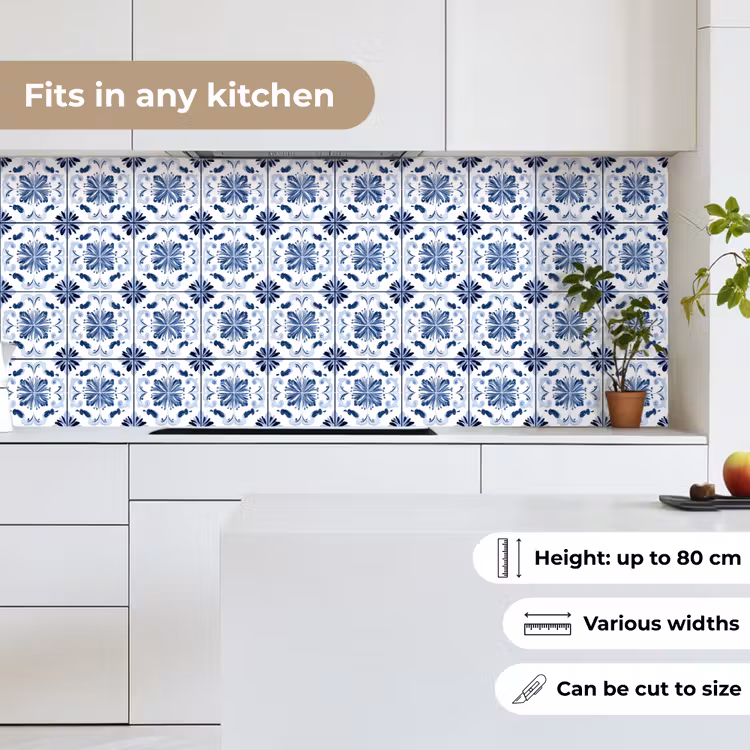 Patroon - Tegel - Blauw keuken achterwand 2 middel 871 -sfeer4_UK