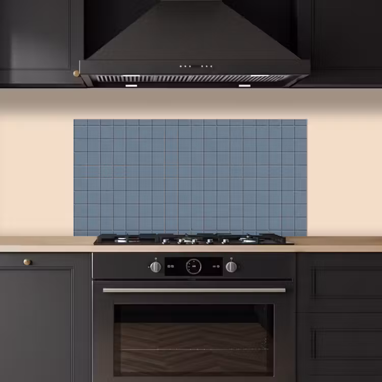 Patroon - Tegel - Blauwgrijs keuken achterwand spatscherm middel 899 -sfeer1